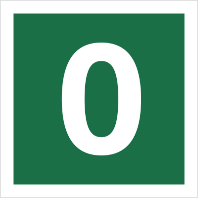 Znak stacja ewakuacyjna nr 0 (120-13) Techem