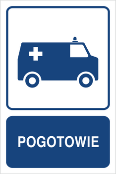 Znak pogotowie na Folii Samoprzylepnej (823-148)
