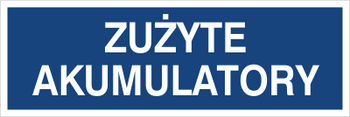 Znak zużyte akumulatory na Folii Samoprzylepnej (801-110)