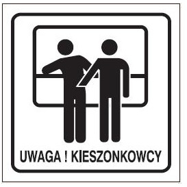 Znak uwaga kieszonkowcy na Folii Samoprzylepnej (702-91)