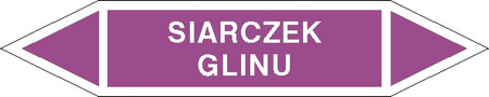 Tabliczka na rurociągi Siarczek glinu znak na Folii Samoprzylepnej (R-KZ20)