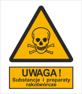 Znak uwaga substancje i preparaty rakotwórcze (302-02)