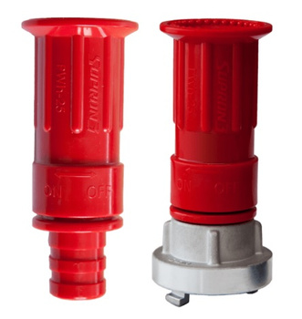 Prądownica wodna hydrantowa PWh-25 z nasadą i grzybkiem D=10