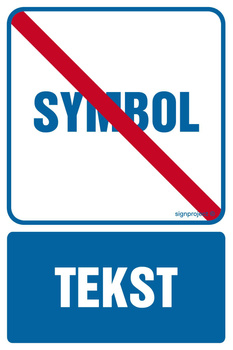 Znak na zamówienie Wzór S-406 na folii samoprzylepnej