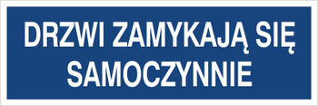 Znak drzwi zamykają się samoczynnie na Folii Samoprzylepnej (801-264)