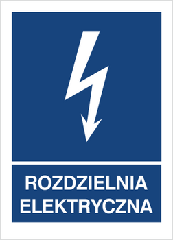 Znak rozdzielnia elektryczna na płycie PCV (530-26)