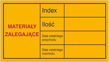 Znak materiały zalegające na płycie HIPS (802-61)