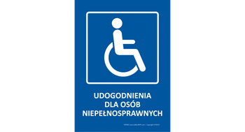 Znak Udogodnienia dla osób niepełnosprawnych NP006