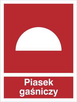 Znak piasek gaśniczy  na płycie PCV (231)