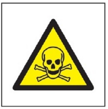 Znak ostrzeżenie przed materiałami toksycznymi na Folii Samoprzylepnej (W16) (ISO 7010)