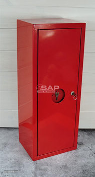 Szafka metalowa na gaśnicę GP6 z okrągłym okienkiem