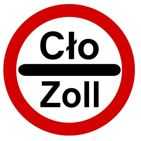 Znak zakazu METALOWY (B32) Stój Kontrola celna