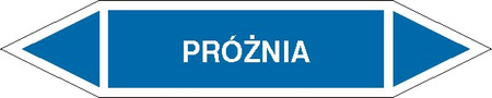 Tabliczka na rurociągi Próżnia znak na płycie PCV (R-PO09)