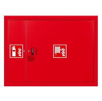 Hydrant wewnętrzny wnękowy uniwersalny fit DN25 z miejscem na gaśnicę obok zwijadła  - SUPRON