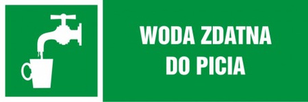 Znak Woda zdatna do picia płyta zwykła PCV (NA104)