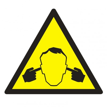 Znak Uwaga! Hałas na Folii Samoprzylepnej (GE016)