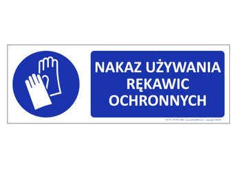 Znak Nakaz używania rękawic ochronnych (T107)