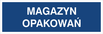 Znak magazyn opakowań na płycie PCV (801-133)