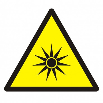 Znak ostrzeżenie przed promieniowaniem optycznym na Folii Samoprzylepnej (GDW027)