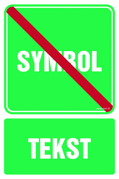 Znak na zamówienie Wzór S-103 na płycie świecącej