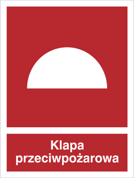 Znak klapa przeciwpożarowa na Folii Samoprzylepnej (226-01)