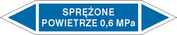 Tabliczka na rurociągi Sprężone powietrze 0,6 MPa znak na płycie PCV (R-PO11)