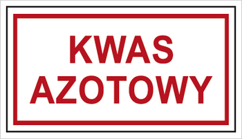 Znak kwas azotowy na płycie PCV (815-02)
