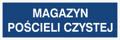 Znak magazyn pościeli czystej na Folii Samoprzylepnej (801-139)