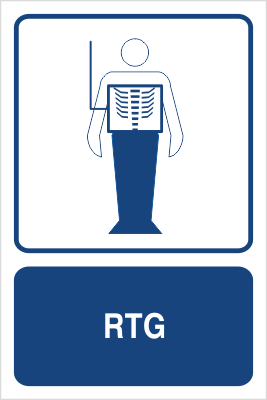 Znak RTG na płycie PCV (823-146)