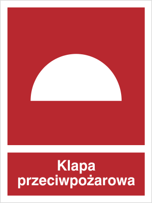 Znak klapa przeciwpożarowa na Folii Świecącej (226-01)