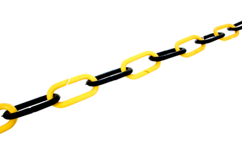 Łańcuch żółto czarny plastikowy 0,95 m z haczykiem do zawieszenia