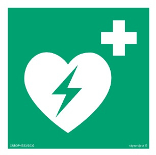 Znak defibrylator (AED) (AE010) Signproject