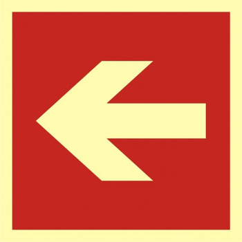 Znak kierunek do miejsca rozmieszczenia sprzętu pożarniczego lub urządzenia ostrzegającego (BA011) Signproject