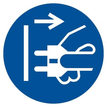 Znak nakaz odłączenia urządzenia od sieci elektrycznej (GJM006)