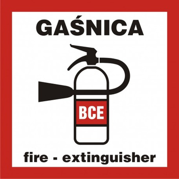 Znak Gaśnica na płycie PCV (BC132)