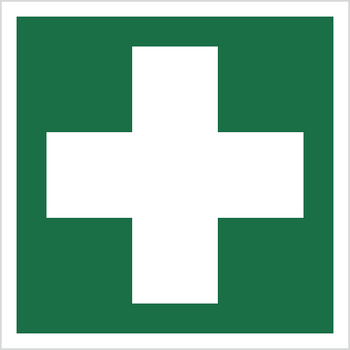 Znak pierwsza pomoc medyczna (E03) (ISO 7010) Techem
