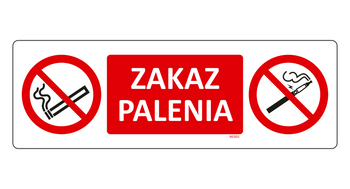 Znak Zakaz palenia na płycie PCV NE002