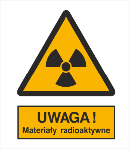 Znak uwaga materiały radioaktywne (304)
