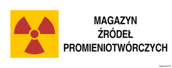 Znak Magazyn źródeł promieniotwórczych (KA013)