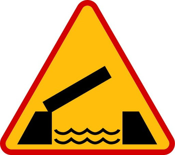 Znak ostrzegawczy METALOWY Ruchomy most (A13)