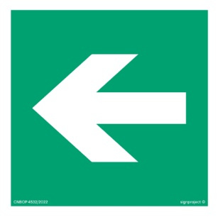 Znak kierunek drogi ewakuacyjnej (AE005) Signproject