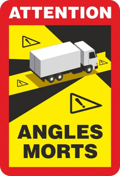 Znak Martwe pola ANGLES MORTS- Francja (MA030)