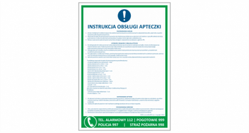 Instrukcja BHP obsługi apteczki (IN009)