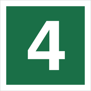Znak stacja ewakuacyjna nr 4 (120-17) Techem