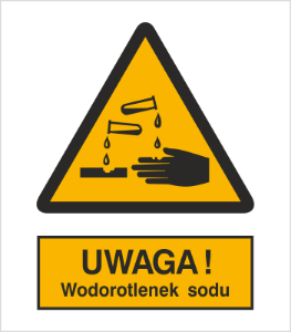 Znak uwaga wodorotlenek sodu (303-02)
