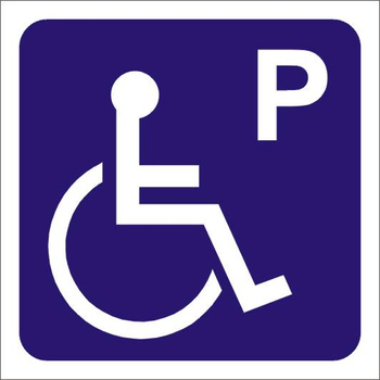 Znak metalowy parking dla inwalidów