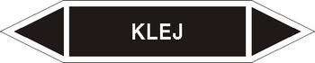 Tabliczka na rurociągi Klej znak na płycie PCV (R-IC03)