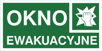 Znak okno ewakuacyjne (153) Techem