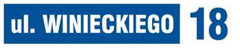 Znak Ulica i numer budynku (PA031)