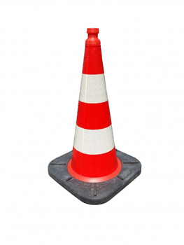 Pachołek drogowy odblaskowy 75 cm PE/PVC/REC certyfikat BASt